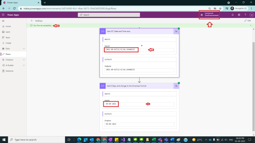 Usage of Add Days in Power Automate